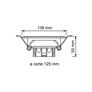 Recessed light with built-in LED 15W