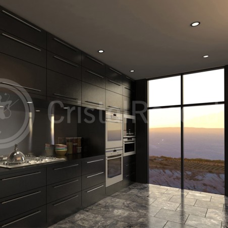 Downlight LED rounded Extra-flat grey 12W