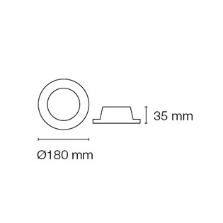 Rundes LED-Einbauauge (11+12W)