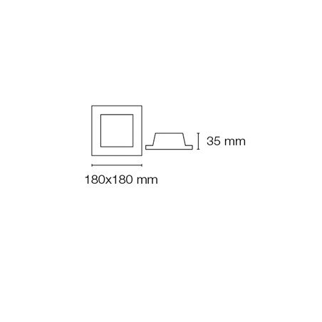 Quadratisches LED-Einbauauge (11+12W)