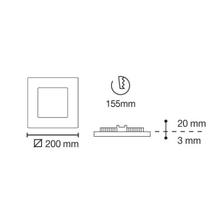 NOVO LUX LED-Downlight Slimline (12W)