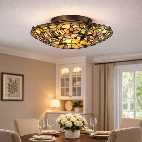 Flush light Tiffany Kami