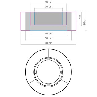 Ceiling Flush Light Indiana (3 lights)