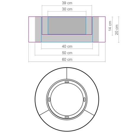 Ceiling Flush Light Indiana (3 lights)