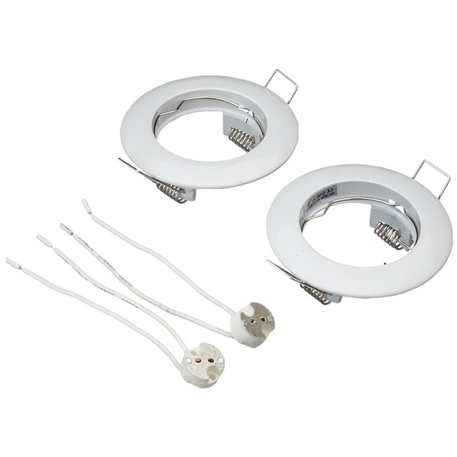 Pack of 2 BASIC downlight fixed white - Wonderlamp