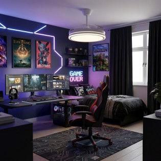 LED fan with retractable...