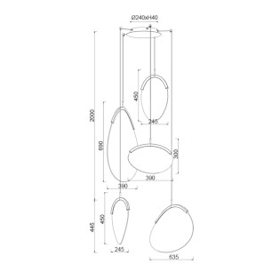 copy of Lámpara colgante LED Cono (10W)