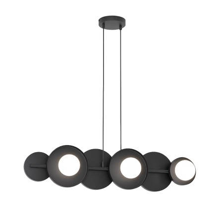 Lámpara colgante Aurevo negro (6 luces)