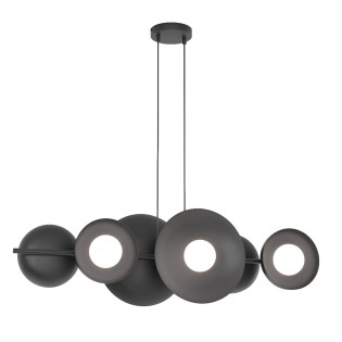 Lámpara colgante Cirion negro (6 luces)
