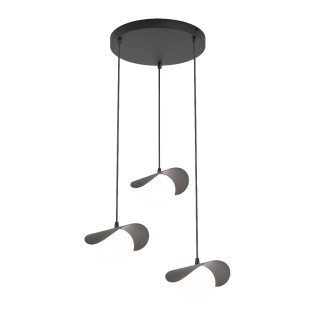 Lámpara colgante Serelia negro (3 luces)