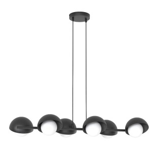 Lámpara colgante Nordessa negro (6 luces)
