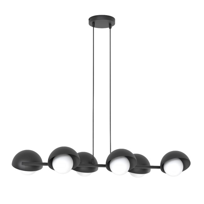 Lámpara colgante Nordessa negro (6 luces)