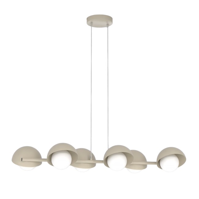 Lámpara colgante Nordessa moka (6 luces)