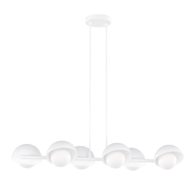 Lámpara colgante Nordessa blanco (6 luces)