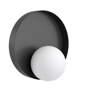 Aplique de pared Halvia negro