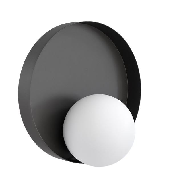 Aplique de pared Halvia negro