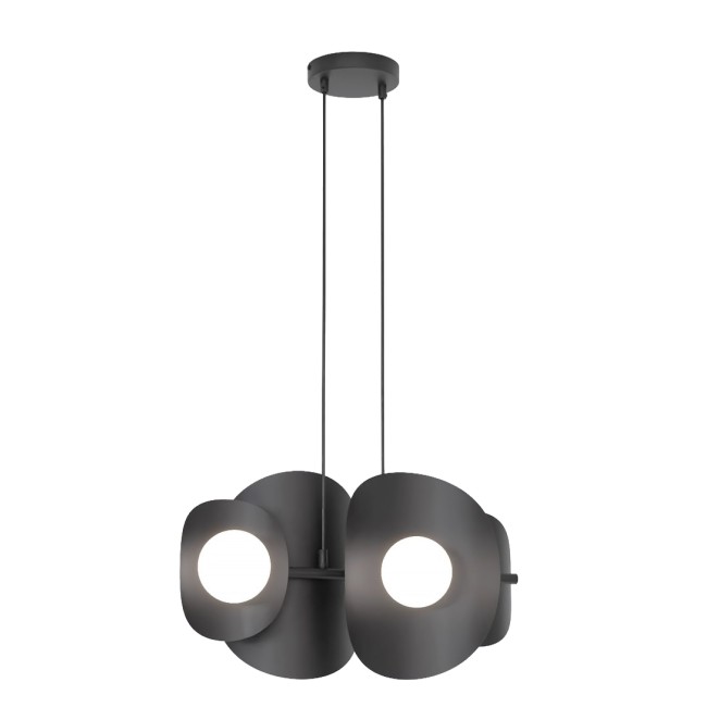 Lámpara colgante Lithora negro (4 luces)