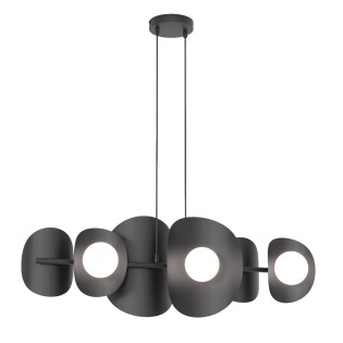 Lámpara colgante Lithora negro (6 luces)