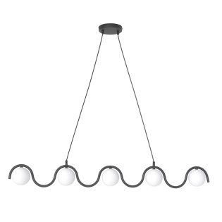 Lámpara colgante Ondessa negro (5 luces)