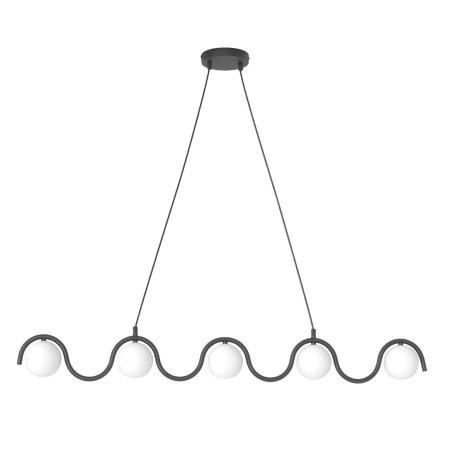 Lámpara colgante Ondessa negro (5 luces)