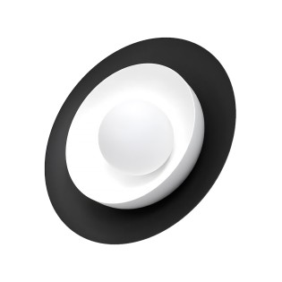 Kumi wall sconce black + white