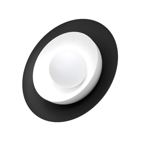 Kumi wall sconce black + white