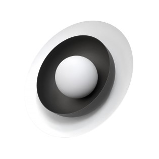 Kumi wall sconce white+black