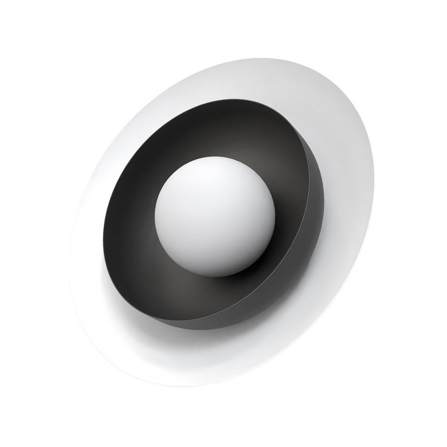 Kumi wall sconce white+black