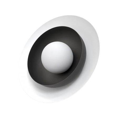 Kumi wall sconce white+black