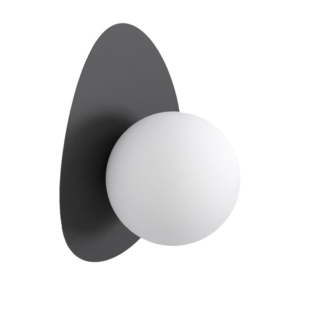 Aplique de pared Neru negro