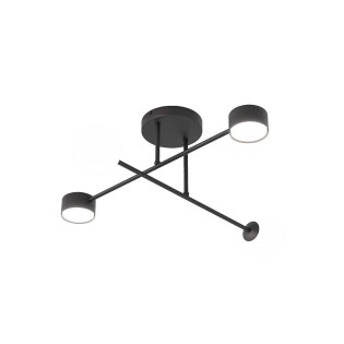 Lámpara de techo Varli negro (4 luces)