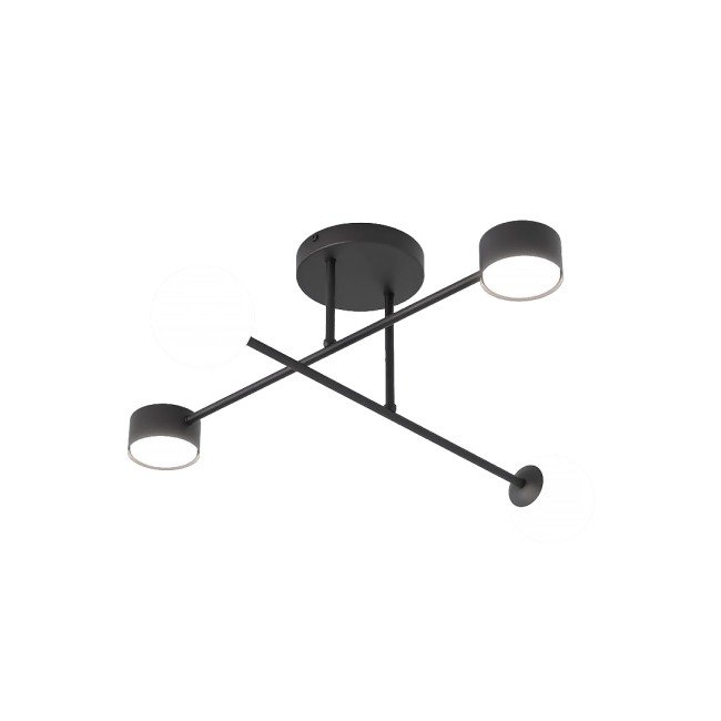 Lámpara de techo Varli negro (4 luces)