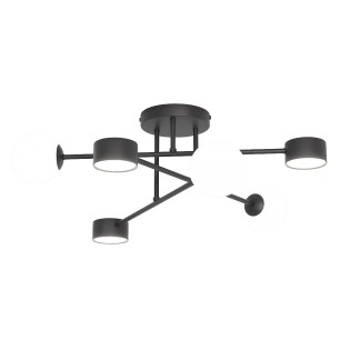 Lámpara de techo Varli negro (6 luces)