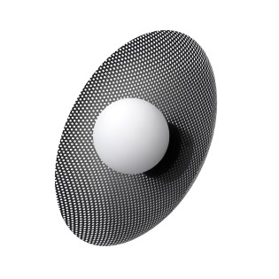 Aplique de pared Jovra negro