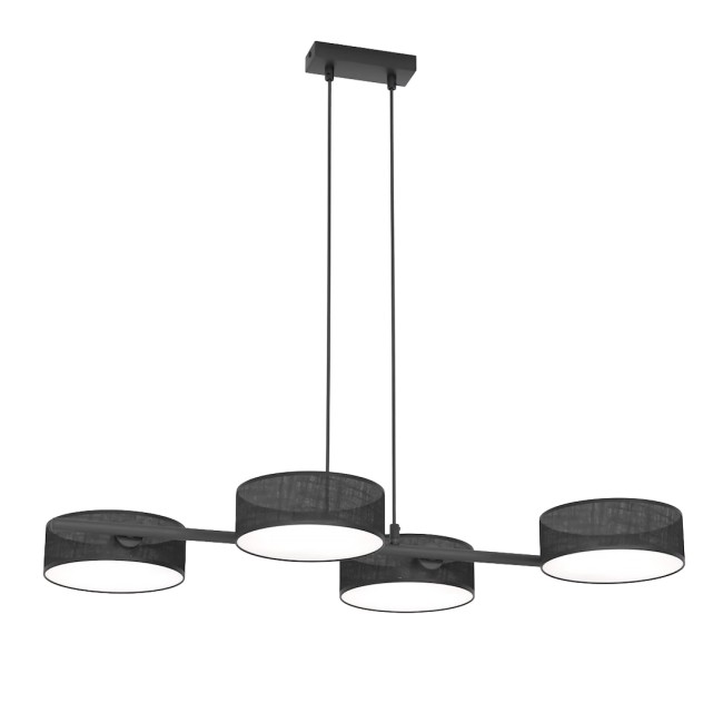 Troma black pendant lamp (4 lights)