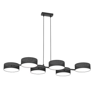 Troma black pendant lamp (6 lights)