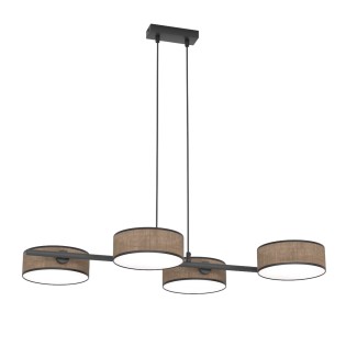 Lámpara colgante Troma marrón+negro (4 luces)
