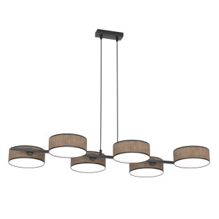 Brown+black Troma pendant lamp (6 lights)