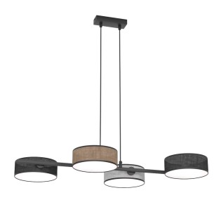 Troma black+brown+gray hanging lamp (4 lights)
