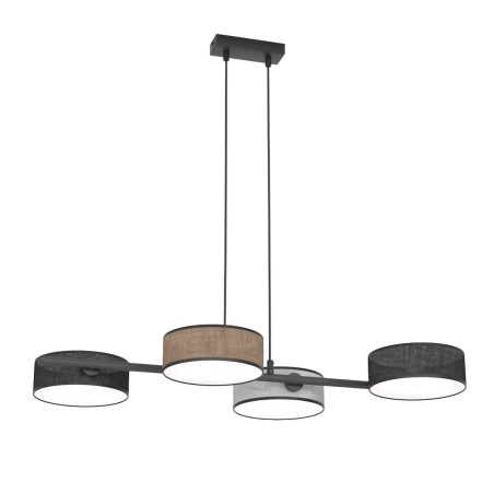 Troma black+brown+gray hanging lamp (4 lights)