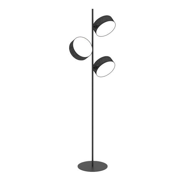 Black Troma floor lamp (3 lights)