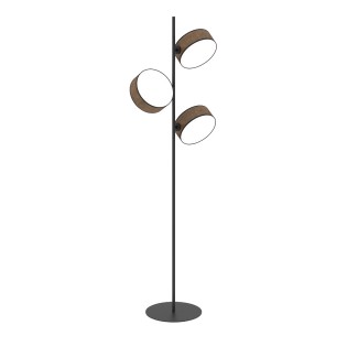Troma brown+black floor lamp (3 lights)
