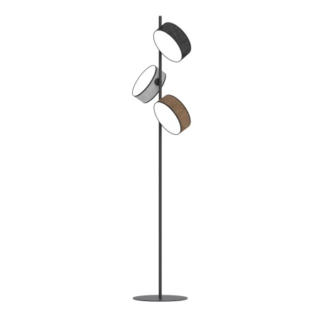 Troma black+brown+gray floor lamp (3 lights)