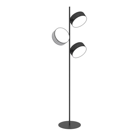 Troma black and gray floor lamp (3 lights)