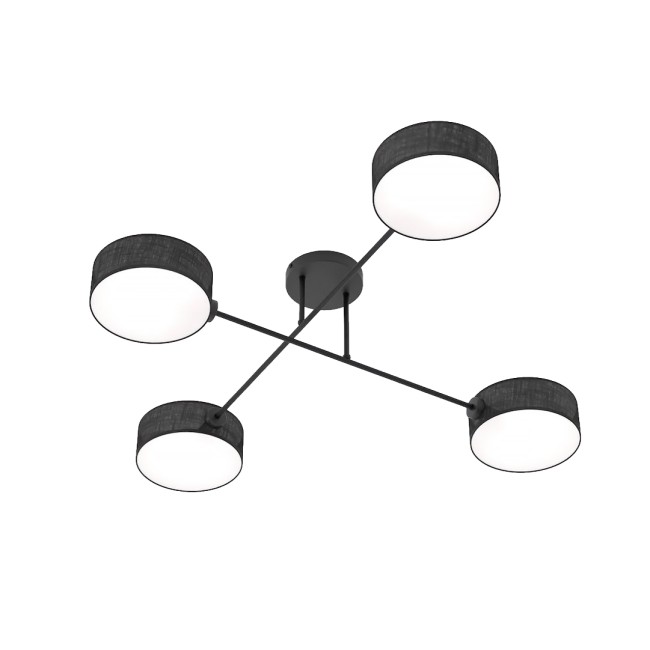 Lorix black ceiling lamp (4 lights)