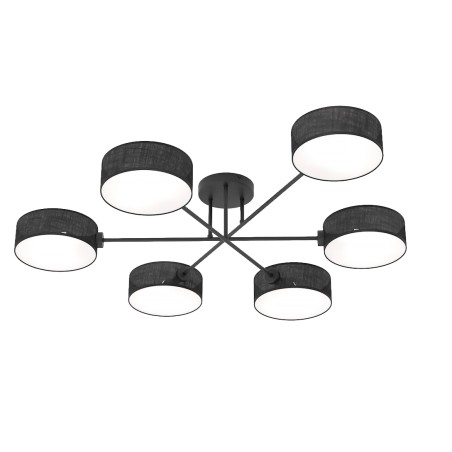 Lorix black ceiling lamp (6 lights)