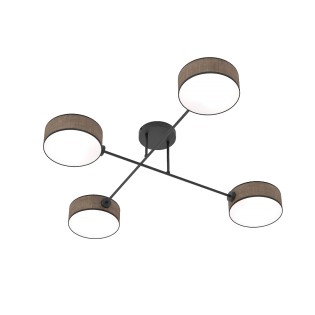 Lorix brown+black ceiling lamp (4 lights)