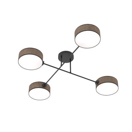 Lorix brown+black ceiling lamp (4 lights)