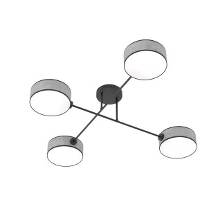 Lorix gray+black ceiling lamp (4 lights)
