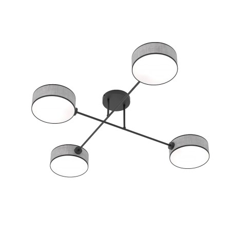 Lorix gray+black ceiling lamp (4 lights)